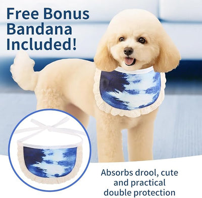 Soft Recovery Suit for Female/Male Dog Cat Puppy After Spay/Neuter, Comfortable Bandana Set Included, E-Collar Cone Alternative to Stop Licking Wounds, Dogs Full Body Onesie, Pet Onesies Bodysuit