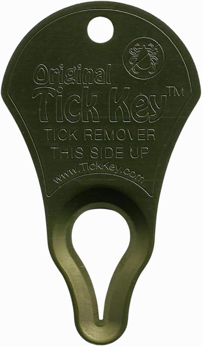 The Original Tick Key - Tick Detaching Device - Portable, Safe and Highly Effective Tick Detaching Tool (Olive Green Drab)