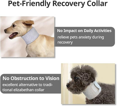 Cat Neck Brace Cover - Adjustable Elizabethan Collar for Post-Surgery Recovery Anti-Lick Wound Protective Cervical Cone for Small Medium Large Dogs Cats (Neck Girth 5.5-110" Depth3.1