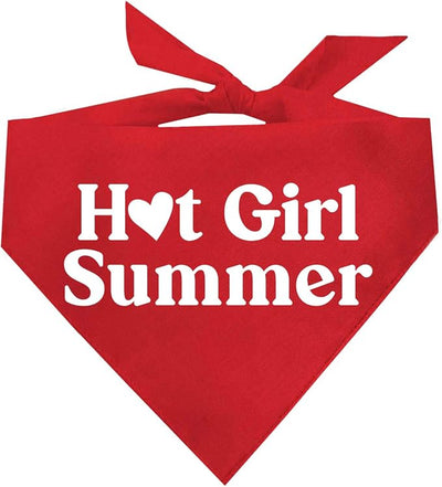 Hot Girl Summer Dog Bandana (Red, OS 310)