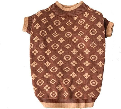 Everything Chic Luxury Dog Sweater – Soft Knit Designer Pet Outfit for Small Dogs & Puppies, XS–L, Stylish Warm Clothing for Yorkies, Chihuahuas, Dachshunds, Maltese, French Bulldog