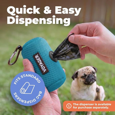 Best Pet Supplies Dog Poop Bags for Waste Refuse Cleanup, Doggy Roll Replacements for Outdoor Puppy Walking and Travel, Leak Proof and Tear Resistant, Thick Plastic - Black (Unscented), 300 Bags
