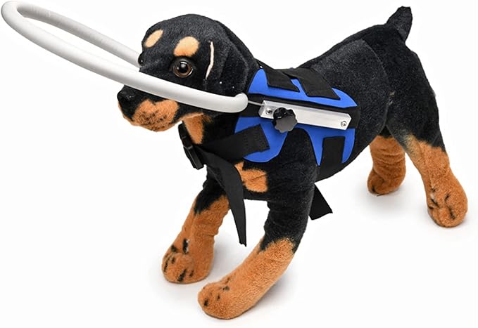 GabeFish Ring Harness for Blind Dog, Lightweight Blind Ring for Pets, Blind Dog Bumper, Bump Guard for Blind Dogs Blue Small