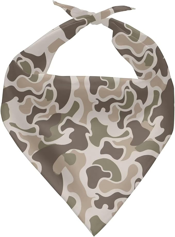 KEIAHUAN Camouflage Dog Bandana Reversible Triangle Pet Bibs Adjustable Pet Neckerchief Washable Soft Cat Carf for Medium Large Dog Cat Accessories 1 Pcs