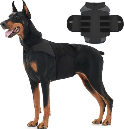 IECOii Dog Anxiety Relief Coat, Calming Compression Jacket for Loud Noise,New Environments,Soft Stress and Anxiety Relief Coat for Large Dogs, Pet Trainer & Vet Trusted Calming Shirt, Grey, XL