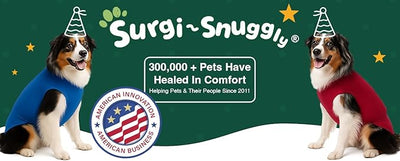 SurgiSnuggly Veterinary Invented Dog Surgical Recovery Suit for Female Spay or Male Dogs Neuters,Cone Alternative, Original Dog Onesie Bodysuit for After Surgery Small, Medium, Large Dogs PI M EC