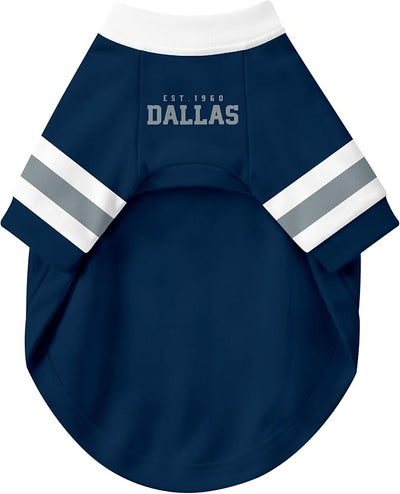 Dallas Dog Clothes Jersey Style Personalized Pet T Shirt with Custom Name Number for Small Medium Large Dogs