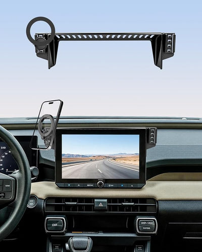 PZK Magsafe Dual Phone Mount for Toyota RAV4 2026 Accessories 10.5'' Screen | 2026 RAV4 Car Phone Holder Fixed Clip 360° Rotation Strong Magnetic Phone Cradles Not Affect Vent (Not Fit 12.9-inch)