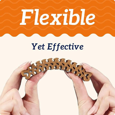 Groovies Dog Dental Treats, Flexible Yet Effective, Patented DentalFit Technology to Help Control Tartar & Freshen Breath, Small Dog Chews (5-15 lbs), USA Manufactured Oral Care, 43 Count