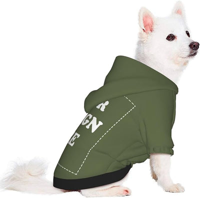 Personalized Dog Hoodie, Custom Dog Costumes for Small Dogs, Holiday Happy Dog Clothes Football Pet Shirt Sweater with Name Number for Girl/Boy Cats/Kitten, SageGreen, XL