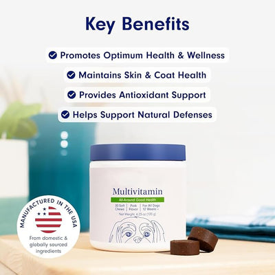Dog Probiotics - Pet Digestive and Immune Supplement - Suitable for All Dog Breeds - Salmon Favor - 4.32 Ounces - 30 Tablets