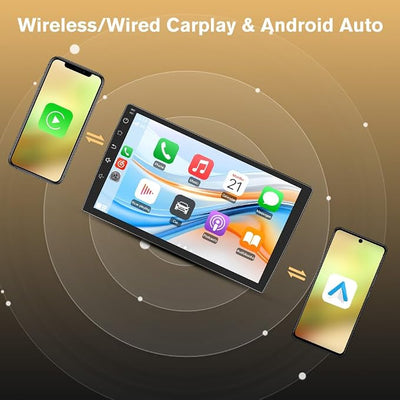 Junsun 8 Core Car Radio Stereo for Chevy Chevrolet Silverado 2007-2013 with Wireless CarPlay Android Auto Bluetooth FM 4GB RAM 64GB ROM