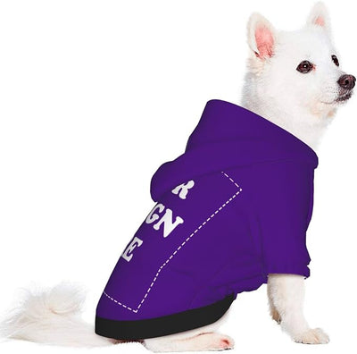 Dog Costume, Custom Dog Hoodie, Dog Name Costume Holiday Pet Pajamas Outfit, Personalized Pet Coat Costumes for Small Medium Large Dogs and Cats for Winter, Indigo, XL