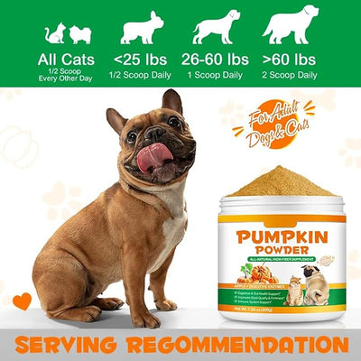 Organic & Natural Pumpkin for Dogs – Ultra-Fiber Pumpkins Powder Topper & Pumpkin Puree for Dogs – Daily Digestive Support, Grain-Free, Vet-Formulated Meal Topper to Help Regularity, Healthy Gut