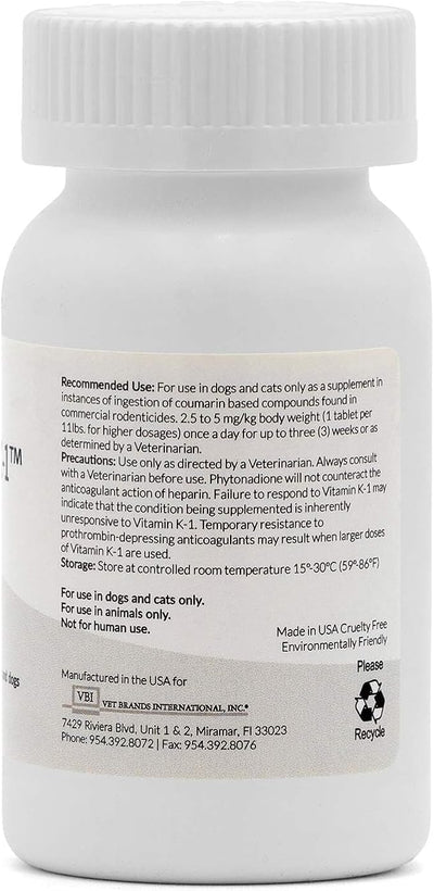 Vitamin K1 Chewable Tablets, 25mg, 50ct