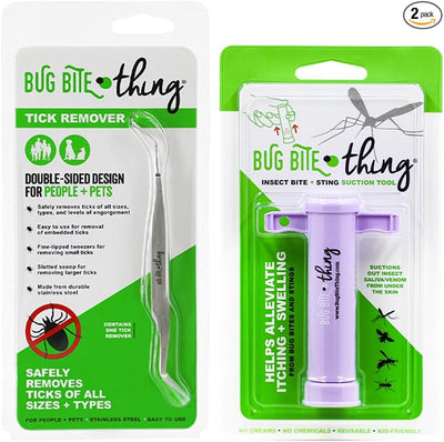 BUG BITE THING Suction Tool and Tick Remover Combo Pack Lavender