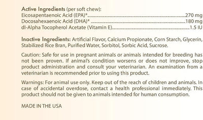Healthy Breeds Australian Shepherd Omega HP Fatty Acid Skin and Coat Support Soft Chews 60 Count (Pack of 2)
