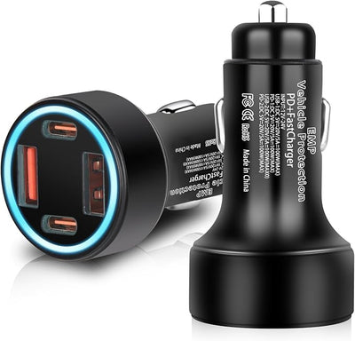 EMP Vehicle Protection, Haoguo Protector Comes with 2 USB and 2 PD Interfaces, Lightning, Solar Flare and Surge Protection, Suitable for 12-Volt DC in Cars and Trucks