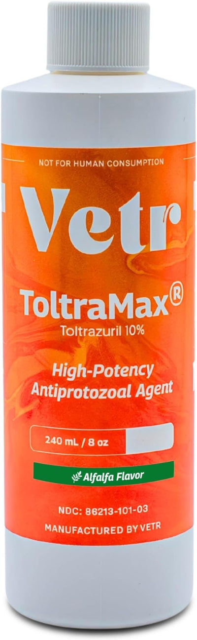 Toltrazuril 10.0% for Horses, Dogs, Cats, 240mL/8 Ounce, for Non-Food Chain Animals, Alfalfa