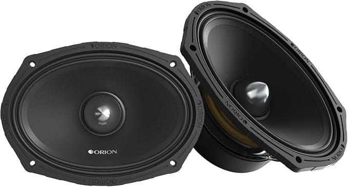 ORION XTR XTX6954 High Efficiency 6x9 Mid-Range Bullet Loudspeakers, 1600W Max Power, 400W RMS, 4 Ohm, 2" Voice Coil - Pro Car Audio Stereo, Midrange Speakers (Pair)