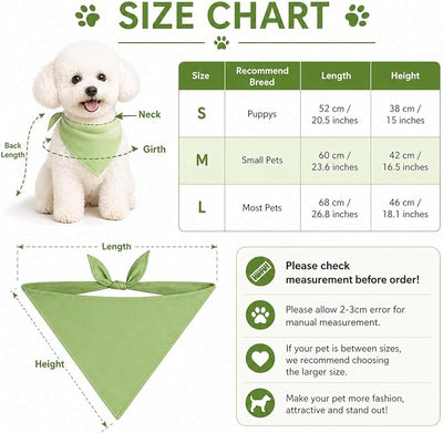 Petitebella Single Color Pet Bandana (Brown, Medium)