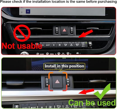 Car Phone Holder for Lexus ES Auto Accessories [Only for 2019-2021 Lexus ES 250 / ES 300h / ES 350] [Auto Lock Hands Free Cell Phone Mount Car fits for iPhone & All Smartphones]