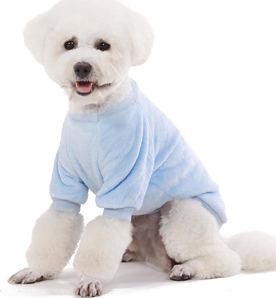 FabriCastle Dog Sweaters, 3-Pack Dog Clothes for Small Female Dogs & Cats, Soft and Warm Pet Coats XXS - XL, Winter Pet Jackets, Doggy Apparel Costumes Outfits (Ballet Pink,SkyBlue,Peach, Large)