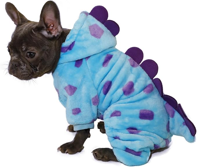 Dinosaur Costume for Small Dogs and Cats, Dog Hoodies Cold Weather Coat,Dog Pajamas for Christmas Halloween