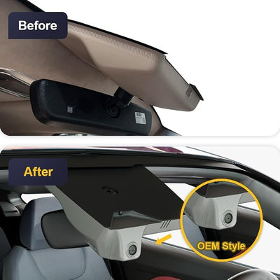 Fitcamx Front 4K+Rear 1080P Dash Cam Adapts for Genesis GV80 2021-2025 (HD2-T6010, Tan Cover), OEM Style, 2 Way HD Video, Built-in WiFi & APP, Loop Recording, G-Sensor, Easy to Operate, 128GB Card