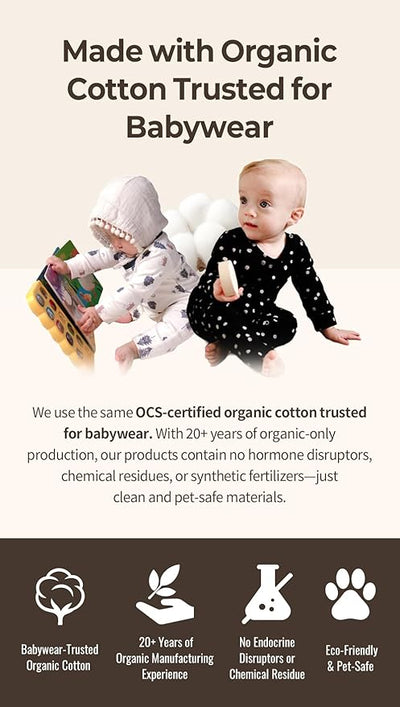 Organic Cotton Dog Clothes – Babywear-Grade Shirt for Sensitive Skin | Made in Korea (Medium, Leopard)