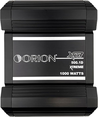 Orion XTR Series XTR500.1D High Power Monoblock Class D Car Amplifier - 500W RMS, 1-Ohm Stable, Low-Pass Crossover, Bass Boost Control, MOSFET Power Supply, Bass Knob Included, Made in Korea