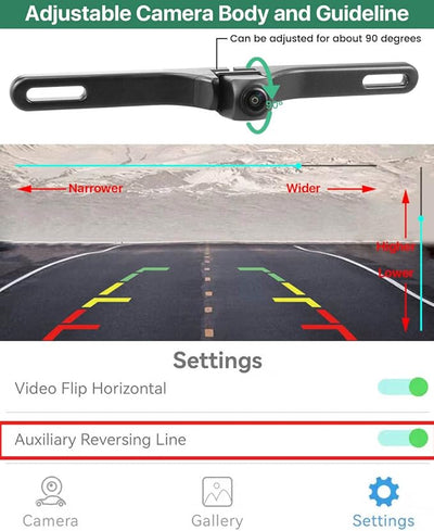 WiFi Car Backup Camera, GreenYi 5G 720P HD Car License Plate Rear/Front View Reverse Camera for iPhone iPad Android Smart Phones Tablets Which Support Double Band WiFi