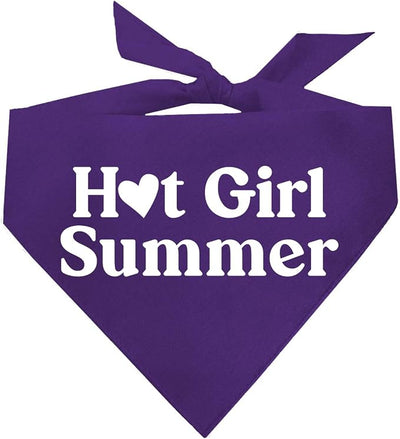 Hot Girl Summer Dog Bandana (Purple, XS 310)
