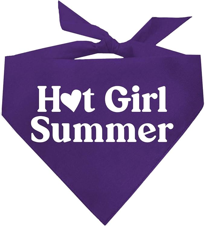 Hot Girl Summer Dog Bandana (Purple, OS 310)