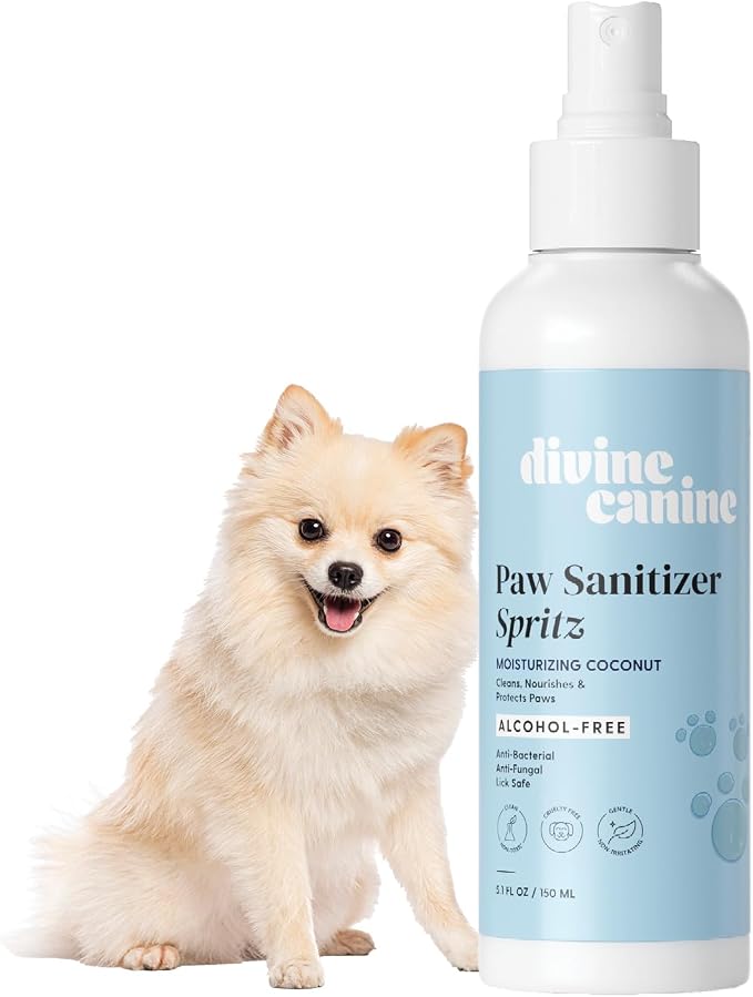 Dog Paw Cleaner - 5.1 Fl Oz of Alcohol Free Paw Cleansing Spray - Made with Coconut, Aloe, Copaiba Oil, and Lemongrass Oil to Nourish and Clean Paws - Made in the USA