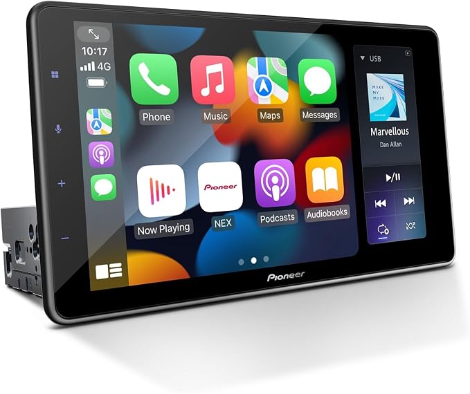 Pioneer DMH-WT3800NEX 9" Capacitive Touchscreen, Floating Display – Wireless & Wired Apple CarPlay & Android Auto, Amazon Alexa, Bluetooth, FLAC, Backup Camera, HD Radio