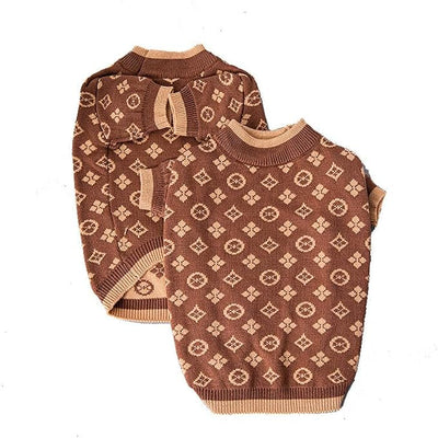 Everything Chic Designer Dog Sweater for Small Dogs, Soft Luxury Knit Pet Outfit XS-7XL, Warm Stylish Puppy Clothes for Yorkies, Chihuahuas, Dachshunds, Maltese & French Bulldogs