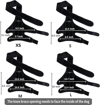 S Dog Leg Braces for Back Leg for Support with Cruciate Ligament Injury-Better Recovery with Dog Knee Brace for Torn Acl Hind Leg-Adjustable Hip Dysplasia Dog Acl Brace Hind Leg Rear