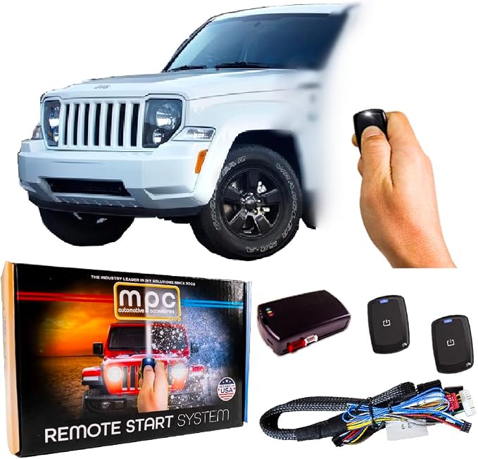 MPC Complete 1-Button Remote Start Kit Compatible with Jeep Liberty 2008-2013 - T-Harness Firmware Preloaded