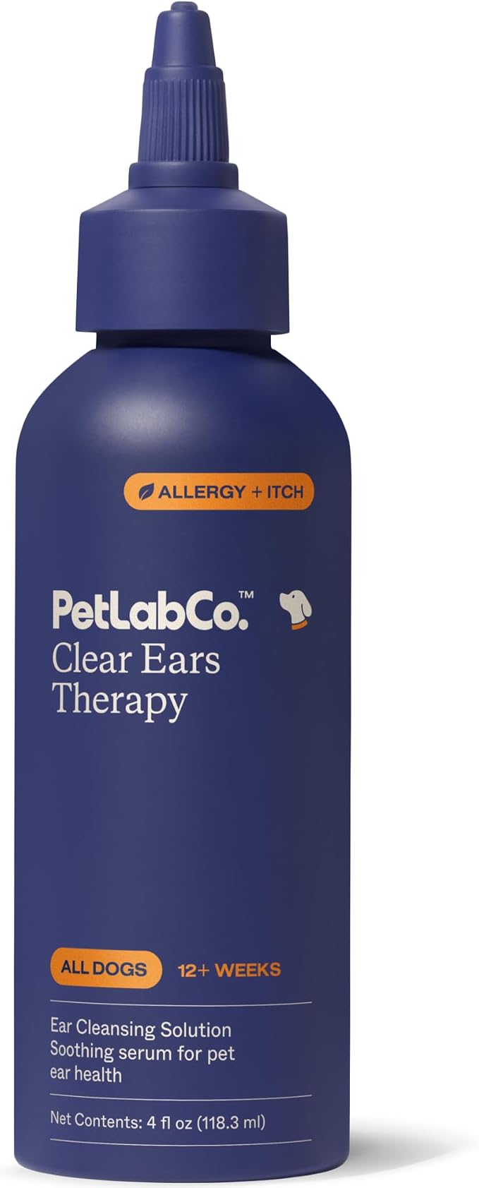 PetLab Co. - Clear Ears Therapy Ear Cleaner for Dogs - Supporting Yeast, Itchy Ears & Healthy Ear Canals - Alcohol-Free Dog Ear Wash - Optimized Dog Ear Cleaner Solution, 4 Fl Oz