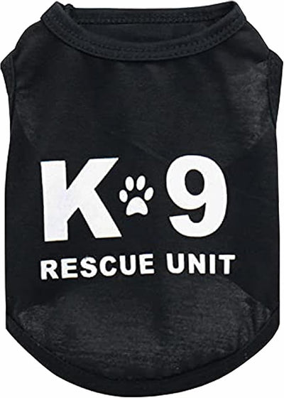 2Pack Dog Security Costume Cotton Dog Shirt for Small Dog Boy Pet Clothes K9/Security Puppy Black Vest T-Shirts Cat Top Tee Breathable Stretchy (Medium)