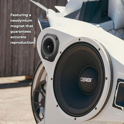 DS18 PRO-TW750CN-8 4" Super Bullet Tweeter with 1.5" Titanium Voice Coil, Neodymium Magnet, 440 Watts Peak Power, Single