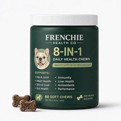 8-in-1 Daily Health Chews, 60 Count, Dog Daily Wellness Chews, Soft Chew Treats for Dogs, French Bulldog Daily Formula