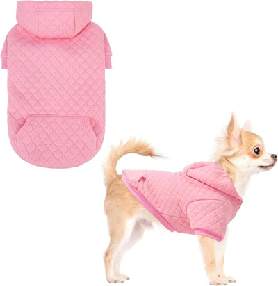 KOOLTAIL Small Dog Sweater, Ultra-Warm & Soft Winter Fall Sphynx Cat Clothes for Cats Only, Lightweight Dog Hoodie Sweatshirt for Small Dogs Boy Girl Yorkie, Chihuahua, Shih-Tzu, Puppy,Pink XXS