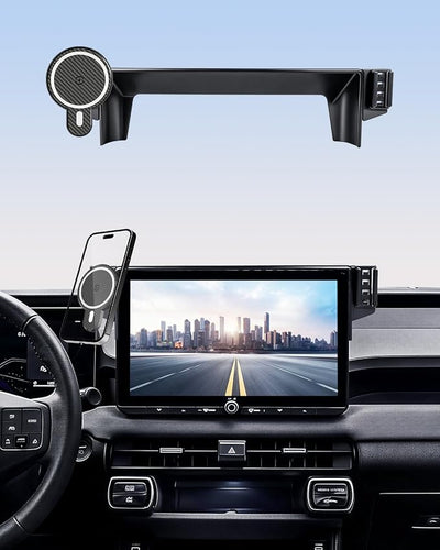 PZK Car Phone Mount for 2026 Toyota RAV4 Accessories 12.9-Inch Screen Only | Magnetic 15W Fast Wireless Charger Phone Holder with Magsafe 360° Rotation Phone Cradles with MagSafe (Not Fit 10.5 inch)