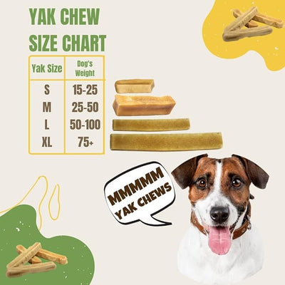 EcoKind Yak Cheese Himalayan Dog Chews, Yak Chews for Large Dogs, Long Lasting Bone for Aggressive Chewers, Only 3 Ingredients, Natural High Protein Treats, No Additives, Lactose Free, Large - 3 Chews