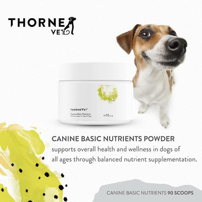 ThorneVet Canine Basic Nutrients Powder – Multivitamin Support for Dogs, 90 Scoops