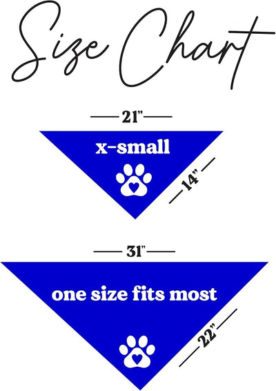 Adopt Me Dog Bandana | 100% Cotton | Made in USA | Adoption Event Prop Photoshoot | Rescue | Puppy | New Dog | Royal, X-Small (326)