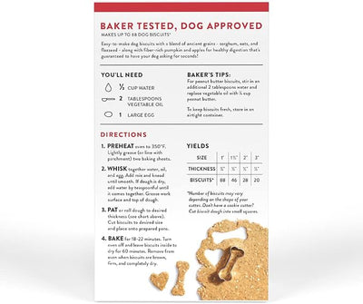 King Arthur Baking Company Dog Biscuit Mix, Pumpkin & Apple, Homemade Dog Treats, 12oz (Pack of 2)