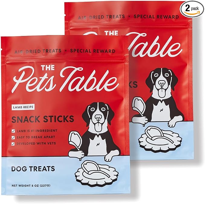 The Pets Table Lamb Limited Ingredient Diet Air-Dried Dog Treats, 8-oz Bag (Pack of 2)